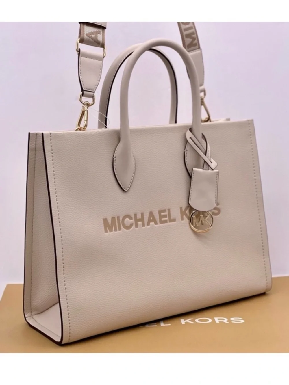 Michael Kors Mirella Medium Pebbled Leather Tote Bag